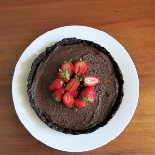 chocolate cashew cream tart