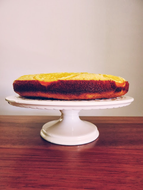 Upside-Down Orange Polenta Cake