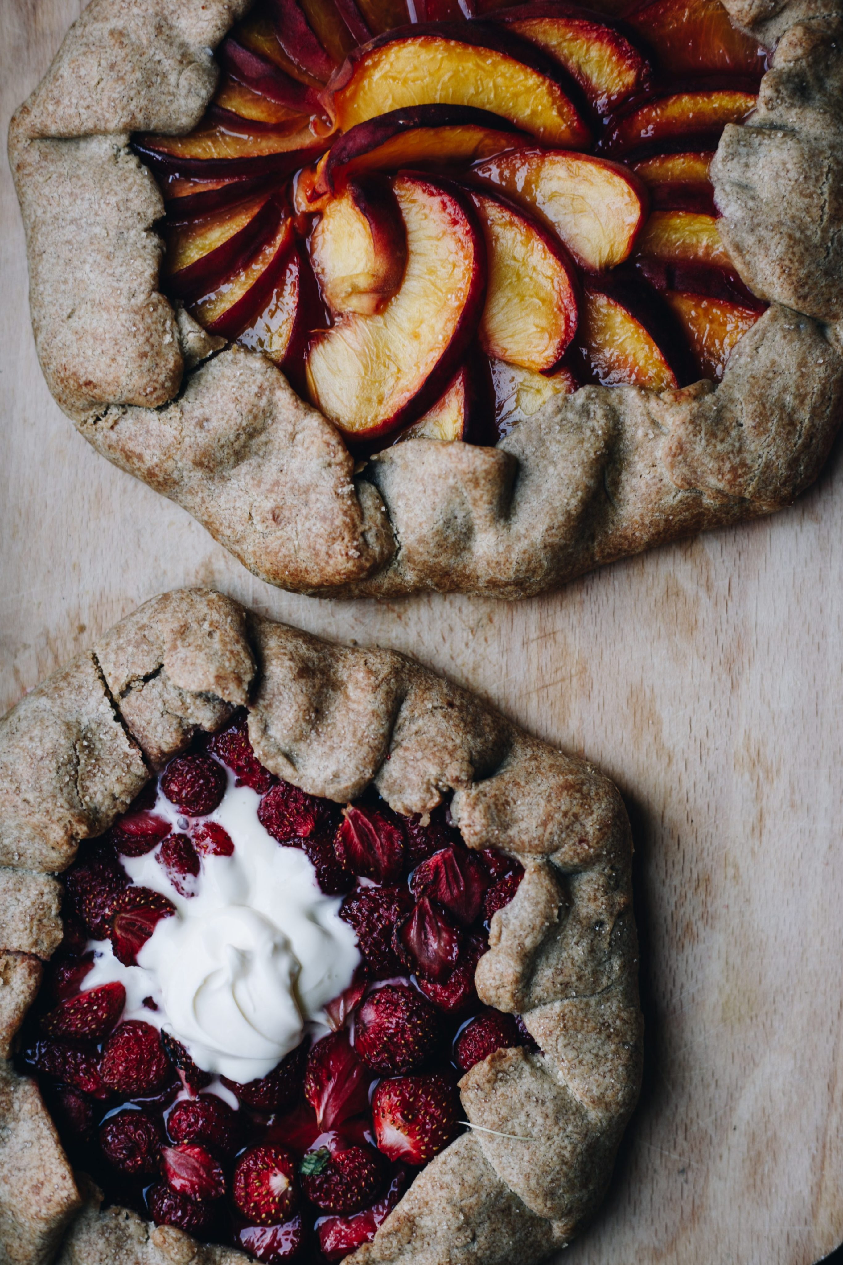 Gluten Free Strawberry & Peach Galettes