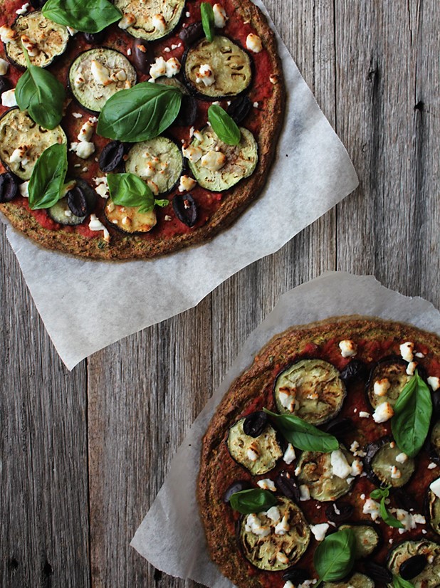 Grilled Eggplant & Goat’s Cheese Pizza on a ‘No Cauliflower’ Crust